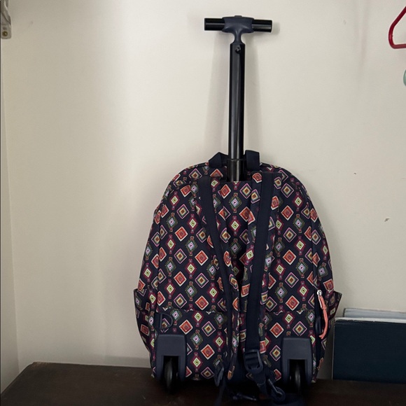 Vera Bradley Geometric Pattern Backpack suitcase - Picture 4 of 4